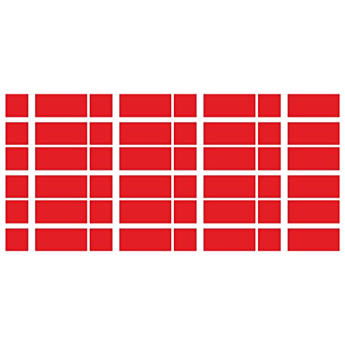 Indigos UG Dänemark Aufkleber Fahne - glatt - Miniflaggen - 12 Stück - 50x31mm - selbstklebende Folie - Mini Sticker - Minifahnen - Flagge für Auto, Laptop, Modellbau von INDIGOS UG
