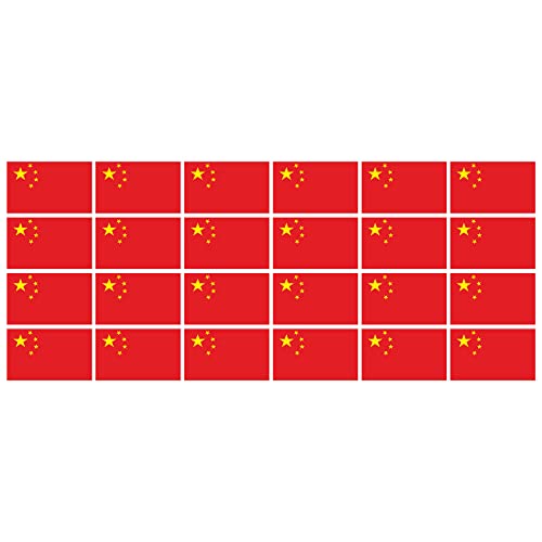 Indigos UG China Aufkleber Fahne - glatt - Miniflaggen - 24 Stück - 33x20mm - selbstklebende Folie - Mini Sticker - Minifahnen - Flagge für Auto, Laptop, Modellbau Indigos UG China Aufkleber Fahne - glatt - Miniflaggen - 24 Stück - 33x20mm - selbstklebende Folie - Mini Sticker - Minifahnen - Flagge für Auto, Laptop, Modellbau von INDIGOS UG