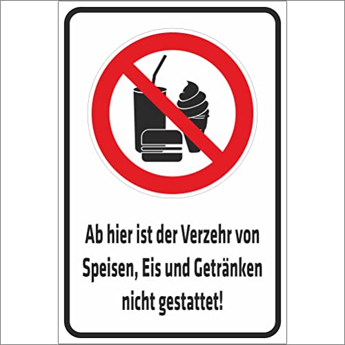 Indigos UG Aufkleber Ab hier ist der Verzehr von Speisen, Eis und Getränken nicht gestattet! 200x150 mm Hotel, Firma, Schutz, KITA, Arzt, Praxis, Wohnung Sicherheit Warnung Indigos UG Aufkleber Ab hier ist der Verzehr von Speisen, Eis und Getränken nicht gestattet! 200x150 mm Hotel, Firma, Schutz, KITA, Arzt, Praxis, Wohnung Sicherheit Warnung von INDIGOS