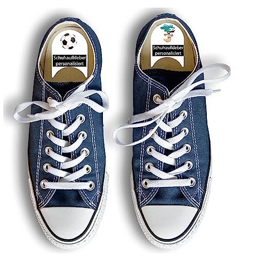 INDIGOS UG Namensaufkleber Kinder Schule für Schuhe ab 6 Sticker - weiß - Namensschilder links rechts - zweifarbige Sticker zum Lernen mit Wunschtext personalisiert - 100 Motive INDIGOS UG Namensaufkleber Kinder Schule für Schuhe ab 6 Sticker - weiß - Namensschilder links rechts - zweifarbige Sticker zum Lernen mit Wunschtext personalisiert - 100 Motive von INDIGOS