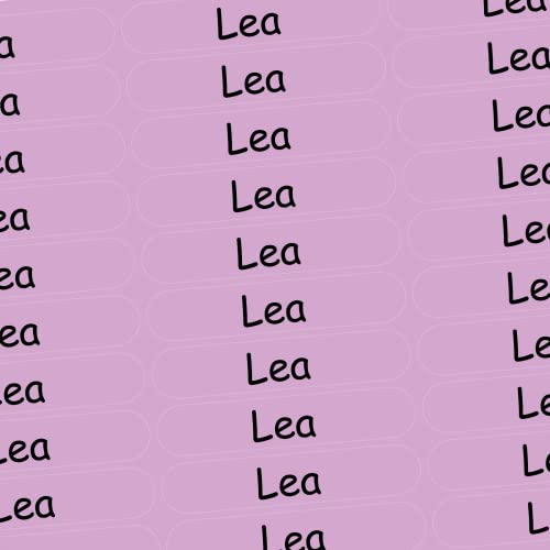 Namensaufkleber - Lea - rosa - 150 Stück - 36x7 mm mit dem Namen Ihrer Tochter - Mädchen - für Schule, Kindergarten, Hefte, Bücher - Stifte, Federmappe, Lineale - personalisiert Namensaufkleber - Lea - rosa - 150 Stück - 36x7 mm mit dem Namen Ihrer Tochter - Mädchen - für Schule, Kindergarten, Hefte, Bücher - Stifte, Federmappe, Lineale - personalisiert von INDIGOS