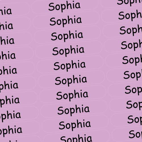 Namensaufkleber - Sophia - rosa - 150 Stück - 36x7 mm mit dem Namen Ihrer Tochter - Mädchen - für Schule, Kindergarten, Hefte, Bücher - Stifte, Federmappe, Lineale - personalisiert von INDIGOS