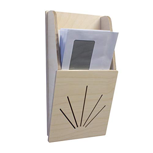 Briefablage aus Holz - Briefhalter für den Flur oder Büro - 14x27x6cm (LxHxT) Briefe sortieren Organizer Aufbewahrung von INEXTERIOR