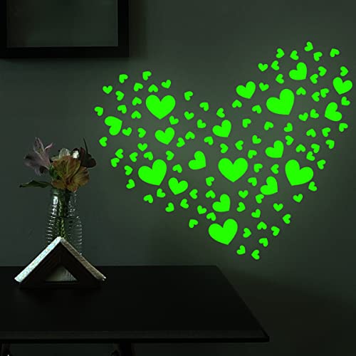 INF 2-Blatt Im Dunkeln leuchtende Herz-Aufkleber, Leuchtende Wandsticker Selbstklebend Spiel Wandtattoo Kinderzimmer für Glühen im Dunkeln Aufkleber Leuchtsticker INF 2-Blatt Im Dunkeln leuchtende Herz-Aufkleber, Leuchtende Wandsticker Selbstklebend Spiel Wandtattoo Kinderzimmer für Glühen im Dunkeln Aufkleber Leuchtsticker von INF