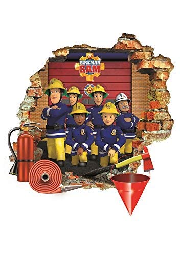 Feuerwehrmann Sam 3D Wandaufkleber Kinder Schlafzimmer Aufkleber Junge Mädchen ruinierte Art Wandbild Tapete groß 57 cm X 62 cm Feuerwehrmann Sam 3D Wandaufkleber Kinder Schlafzimmer Aufkleber Junge Mädchen ruinierte Art Wandbild Tapete groß 57 cm X 62 cm von INFANS