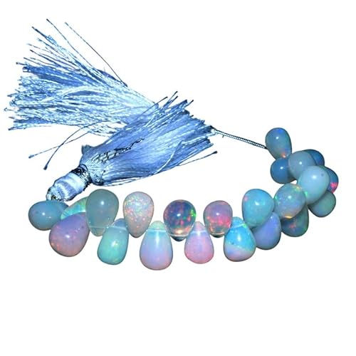 AAA+ Äthiopischer Opal 6x9mm Tropfen-Briolette-Perlen – Natürliche Welo Feueropal-Edelsteintropfen – 4 Zoll Strang zur Schmuckherstellung AAA+ Äthiopischer Opal 6x9mm Tropfen-Briolette-Perlen – Natürliche Welo Feueropal-Edelsteintropfen – 4 Zoll Strang zur Schmuckherstellung von INFINITY GEMS
