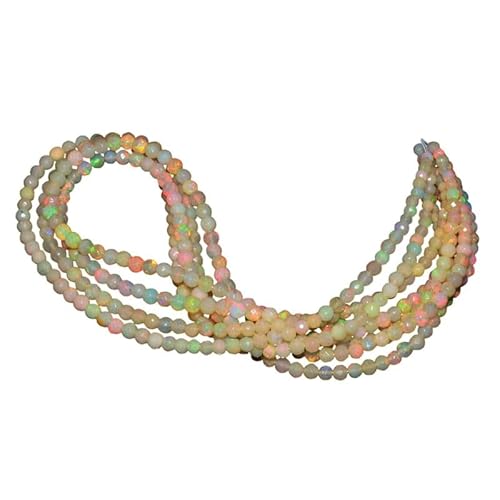AAA+ Äthiopischer Welo Opal Feuer 3-5mm Lose runde facettierte Perlen – 16" Strang – Natürliche äthiopische Opal Edelsteinperlen zur Schmuckherstellung AAA+ Äthiopischer Welo Opal Feuer 3-5mm Lose runde facettierte Perlen – 16" Strang – Natürliche äthiopische Opal Edelsteinperlen zur Schmuckherstellung von INFINITY GEMS