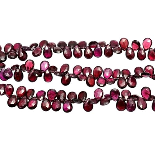 AAA+ Rhodolith-Granat-Edelstein, Birnen-Briolett | 7 x 10 mm Perlen, 6 Zoll Strang – 98 Karat | Natürlicher Rhodolith-Halbedelstein, facettierte Perlen AAA+ Rhodolith-Granat-Edelstein, Birnen-Briolett | 7 x 10 mm Perlen, 6 Zoll Strang – 98 Karat | Natürlicher Rhodolith-Halbedelstein, facettierte Perlen von INFINITY GEMS