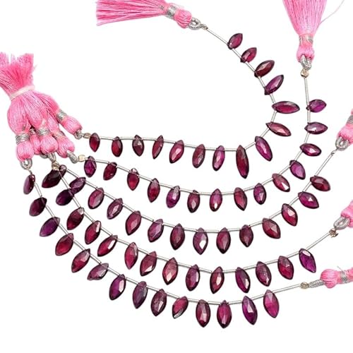 AAA+ Rhodolith-Granat-Edelstein, Marquise-Briolette, 5 x 10 mm Perlen | 8-Zoll-Strang | Natürlicher Rhodolith-Halbedelstein, ausgefallene facettierte lose Perlen AAA+ Rhodolith-Granat-Edelstein, Marquise-Briolette, 5 x 10 mm Perlen | 8-Zoll-Strang | Natürlicher Rhodolith-Halbedelstein, ausgefallene facettierte lose Perlen von INFINITY GEMS