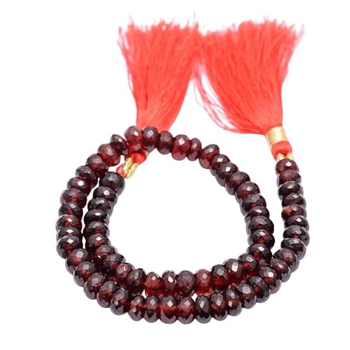 AAA+ Roter Granat Edelstein 5mm-7mm facettierte Rondellperlen | 10-Zoll-Strang | Mosambik Roter Granat Halbedelsteinperlen für Schmuck AAA+ Roter Granat Edelstein 5mm-7mm facettierte Rondellperlen | 10-Zoll-Strang | Mosambik Roter Granat Halbedelsteinperlen für Schmuck von INFINITY GEMS