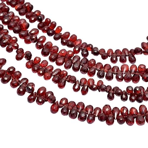 AAA+ Roter Granat Edelstein 6x4mm Facettierte Tropfen Briolettes Perlen | 8 Zoll Strang | Natürlicher roter Granat Halbedelstein Lose Tropfen AAA+ Roter Granat Edelstein 6x4mm Facettierte Tropfen Briolettes Perlen | 8 Zoll Strang | Natürlicher roter Granat Halbedelstein Lose Tropfen von INFINITY GEMS