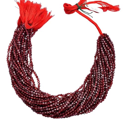 AAA+ Roter Granat Edelstein Münze Briolette Facettierte Perlen | 13-Zoll-Strang | Natürlicher roter Granat Halbedelstein 3mm-4mm Lose ausgefallene Perlen AAA+ Roter Granat Edelstein Münze Briolette Facettierte Perlen | 13-Zoll-Strang | Natürlicher roter Granat Halbedelstein 3mm-4mm Lose ausgefallene Perlen von INFINITY GEMS