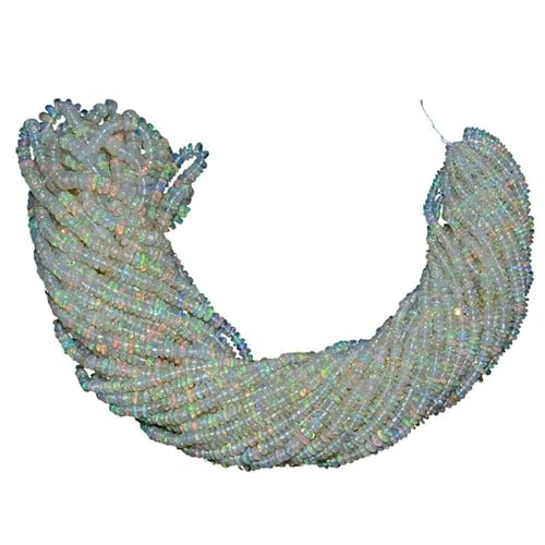 AAA+ äthiopischer Welo Opal Feuer Edelstein 3mm-4mm glatte Rondelle Perlen | Natürliche äthiopische Opal Edelstein glatte Rondelle Perlen | 16-Zoll-Strang AAA+ äthiopischer Welo Opal Feuer Edelstein 3mm-4mm glatte Rondelle Perlen | Natürliche äthiopische Opal Edelstein glatte Rondelle Perlen | 16-Zoll-Strang von INFINITY GEMS