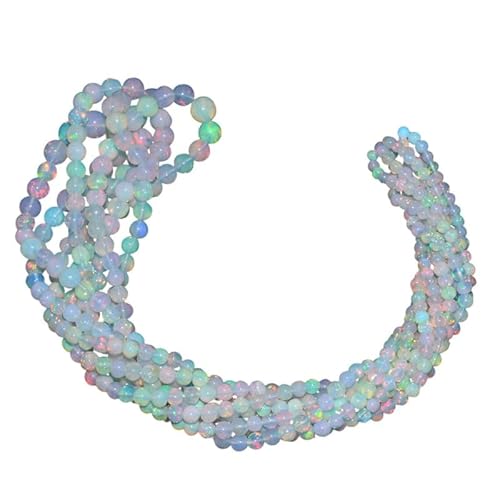 Natürlicher AAA+ äthiopischer Welo-Opal, Feuer, 3 mm – 6 mm, runde, glatte Perlen – 16 Zoll Strang – Kostbare äthiopische Opal-Edelsteinperlen zur Schmuckherstellung Natürlicher AAA+ äthiopischer Welo-Opal, Feuer, 3 mm – 6 mm, runde, glatte Perlen – 16 Zoll Strang – Kostbare äthiopische Opal-Edelsteinperlen zur Schmuckherstellung von INFINITY GEMS