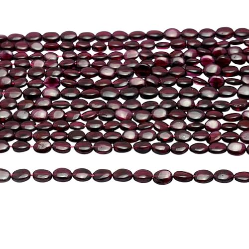 Natürlicher Rhodolith-Granat, 6–7 mm, glatte ovale Perlen | 13-Zoll-Strang | AAA+ Rhodolith-Halbedelstein-Ovalperlen zur Schmuckherstellung Natürlicher Rhodolith-Granat, 6–7 mm, glatte ovale Perlen | 13-Zoll-Strang | AAA+ Rhodolith-Halbedelstein-Ovalperlen zur Schmuckherstellung von INFINITY GEMS