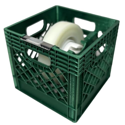 Milchkisten-Klebebandspender + Stifthalter, niedlicher Schreibtisch-Organizer, Bürobedarf für Lehrer und Kollegen, lustige Aufbewahrung für Klebeband und Stifte, stilvolles Arbeitsplatz-Accessoire von INFMETRY