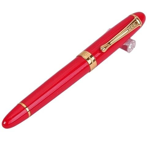 INFRI Classics Kalligraphie-Stift, dicker Körper, 1,0 mm, gebogene Spitze, Metall-Füllfederhalter, luxuriöse Tinte, Geschenkstifte zum Schreiben, Rot INFRI Classics Kalligraphie-Stift, dicker Körper, 1,0 mm, gebogene Spitze, Metall-Füllfederhalter, luxuriöse Tinte, Geschenkstifte zum Schreiben, Rot von INFRI