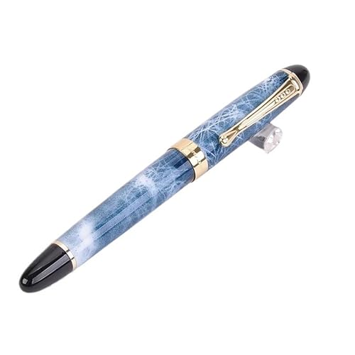 INFRI Classics Kalligraphie-Stift, dicker Körper, 1,0 mm, gebogene Spitze, Metall-Füllfederhalter, luxuriöse Tinte, Geschenkstifte zum Schreiben, marmorblau INFRI Classics Kalligraphie-Stift, dicker Körper, 1,0 mm, gebogene Spitze, Metall-Füllfederhalter, luxuriöse Tinte, Geschenkstifte zum Schreiben, marmorblau von INFRI