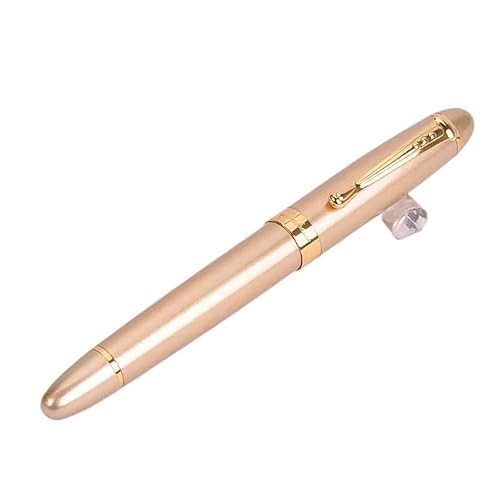 INFRI Classics Kalligraphie-Stift, dicker Körper, 1,0 mm, gebogene Spitze, Metall-Füllfederhalter, luxuriöse Tinte, Geschenkstifte zum Schreiben (Champagner-Gold) von INFRI