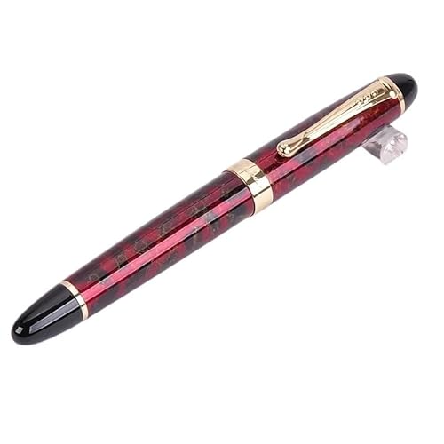 INFRI Classics Kalligraphie-Stift mit dicker Spitze, 1,0 mm, gebogene Feder, Metall-Füllfederhalter, luxuriöse Tinte, Geschenkstifte zum Schreiben (rote Eisblume) von INFRI