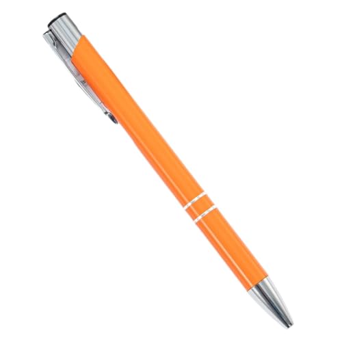 INFRI Kugelschreiber, Schwarz, Blau, Tinte, Schule, Büro, Studenten, Unterschrift zum Schreiben von Schreibwaren, Zubehör, kostenloser individueller Logo-Namen, Text (Orange, Blau), 100 Stück von INFRI