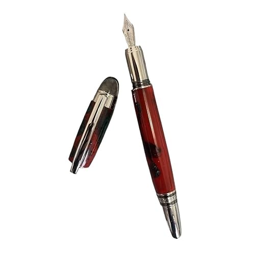 INFRI Star New Red Write Gelber Stein Metall Tintenroller Füllfederhalter (L) von INFRI