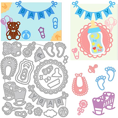 Baby-Zubehör, kleine Prägeschablonen aus Metall, für Babytaufe, für Kartenherstellung, Papier-Stanzformen für Bastelarbeiten, Scrapbooking, Fotoalbum, Geburtstagsparty, Dekorationen, Babyparty Baby-Zubehör, kleine Prägeschablonen aus Metall, für Babytaufe, für Kartenherstellung, Papier-Stanzformen für Bastelarbeiten, Scrapbooking, Fotoalbum, Geburtstagsparty, Dekorationen, Babyparty von INFUNLY