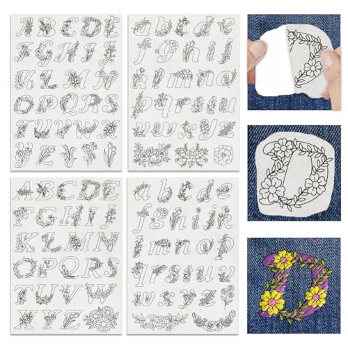INFUNLY 114 Stück AZ Buchstaben Blumen Wasserlösliche Nähstabilisatoren Für Die Hand Alphabet Selbstklebende Stickmuster Abreißbare Stickstabilisatoren Stick Und Stichtransfers Mit Vorgedruckten INFUNLY 114 Stück AZ Buchstaben Blumen Wasserlösliche Nähstabilisatoren Für Die Hand Alphabet Selbstklebende Stickmuster Abreißbare Stickstabilisatoren Stick Und Stichtransfers Mit Vorgedruckten von INFUNLY