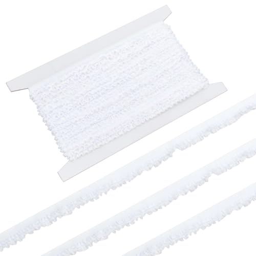 INFUNLY 11Yard/10m Weißes Elastisches Doppelt Plissiertes Spitzenbesatzband Schmales Spitzenband Mit Rüschen 12mm Breit Winzige Dehnbare Rüschen Dehnbares Nylon Spitzenbesatz für Kleidung DIY Basteln INFUNLY 11Yard/10m Weißes Elastisches Doppelt Plissiertes Spitzenbesatzband Schmales Spitzenband Mit Rüschen 12mm Breit Winzige Dehnbare Rüschen Dehnbares Nylon Spitzenbesatz für Kleidung DIY Basteln von INFUNLY