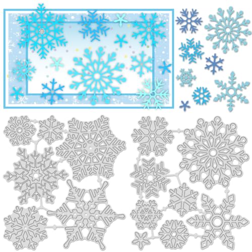 INFUNLY 14 Stile Schneeflocke Stanzformen Winter Metall Stanzform Weihnachten Schneeflocke Scrapbooking Stanzformen Vorlagen mit verschiedenen Größen für Kartenherstellung, Party, Einladung INFUNLY 14 Stile Schneeflocke Stanzformen Winter Metall Stanzform Weihnachten Schneeflocke Scrapbooking Stanzformen Vorlagen mit verschiedenen Größen für Kartenherstellung, Party, Einladung von INFUNLY