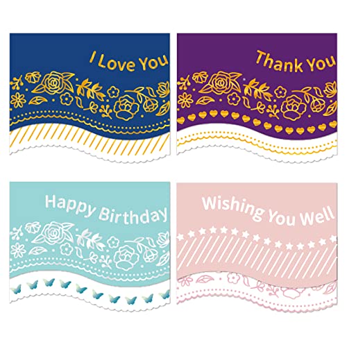 INFUNLY 15 Stück Spitzenkanten-Stanzformen + Heißfolienplatten-Stanzformen Für Die Herstellung von Hochzeitskarten, Sammelalben, Dekorative Prägeschablonen von INFUNLY