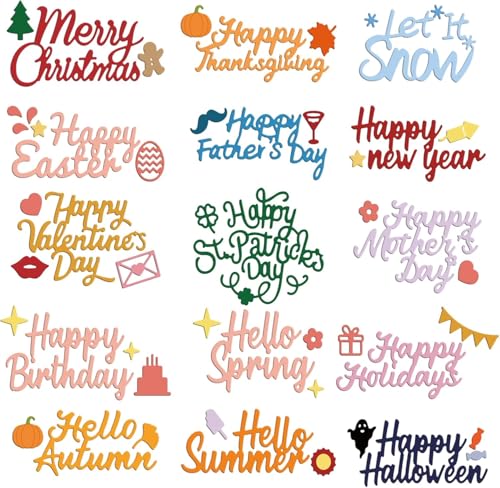 INFUNLY 15 Stück Wort-Stanzformen für Kartenherstellung alles Gute zum Geburtstag Metall-Stanzformen Weihnachts-Wort-Stanzform Weihnachtswort-Stanzformen Metall-Stanzformen für DIY Scrapbooking INFUNLY 15 Stück Wort-Stanzformen für Kartenherstellung alles Gute zum Geburtstag Metall-Stanzformen Weihnachts-Wort-Stanzform Weihnachtswort-Stanzformen Metall-Stanzformen für DIY Scrapbooking von INFUNLY