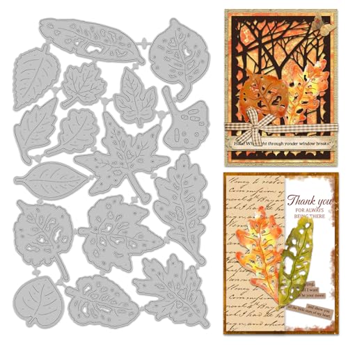 INFUNLY 16 Stück Blattfragment Stanzformen Zum Basteln von Karten Gebrochene Blätter Stanzformen Ahornblätter Metall Stanzungen Ausschnitte Herbstblatt Prägeschablonen Vorlage Für DIY Scrapbooking INFUNLY 16 Stück Blattfragment Stanzformen Zum Basteln von Karten Gebrochene Blätter Stanzformen Ahornblätter Metall Stanzungen Ausschnitte Herbstblatt Prägeschablonen Vorlage Für DIY Scrapbooking von INFUNLY