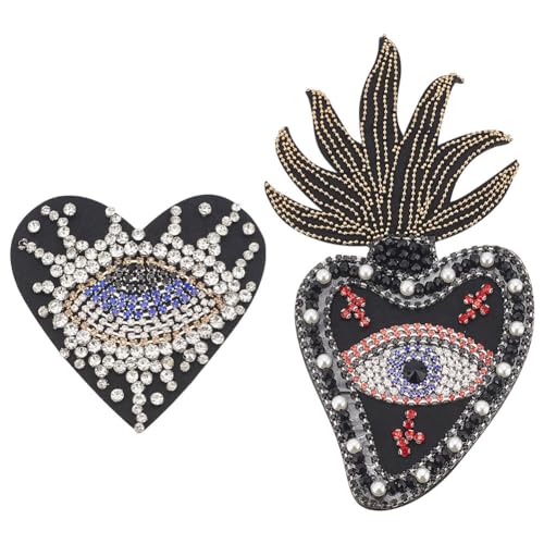 INFUNLY 2 Stück Evil Eye Perlen-Applikationsflicken Evil Eye Bestickte Applikation Patches Evil Eyes Herz Strass Patches Herz Nähen Reparatur Patches 2 Stile Auge DIY Bastelzubehör Geschenke INFUNLY 2 Stück Evil Eye Perlen-Applikationsflicken Evil Eye Bestickte Applikation Patches Evil Eyes Herz Strass Patches Herz Nähen Reparatur Patches 2 Stile Auge DIY Bastelzubehör Geschenke von INFUNLY