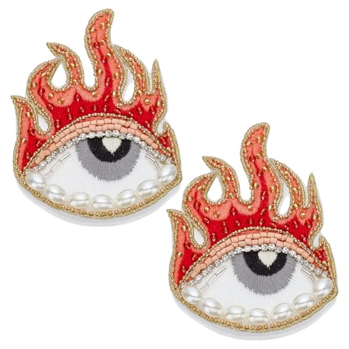 INFUNLY 2 Stück Flammen Böse Augen Perlenflicken Für Kleidung Strass Flicken Mit Bösem Blick Kristall Aufnäher Zum Aufnähen Perlen Applikation Flammen Böse Augen Stickerei DIY Funkelnde Applikation INFUNLY 2 Stück Flammen Böse Augen Perlenflicken Für Kleidung Strass Flicken Mit Bösem Blick Kristall Aufnäher Zum Aufnähen Perlen Applikation Flammen Böse Augen Stickerei DIY Funkelnde Applikation von INFUNLY