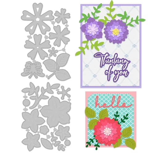 INFUNLY 2 x Blumen-Stanzformen für Kartenherstellung, Blumenblätter, Metall-Stanzformen, Schmetterling-Stanzformen für Hochzeitsdekoration, Prägeschablonen für DIY, Scrapbooking, Basteln, Album INFUNLY 2 x Blumen-Stanzformen für Kartenherstellung, Blumenblätter, Metall-Stanzformen, Schmetterling-Stanzformen für Hochzeitsdekoration, Prägeschablonen für DIY, Scrapbooking, Basteln, Album von INFUNLY