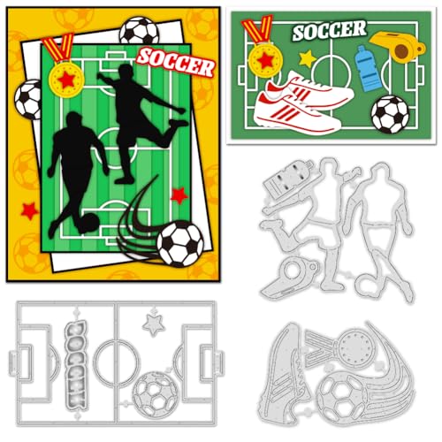 INFUNLY 3 x Fußball-Stanzformen für Kartenherstellung, Fußball, Metall-Stanzformen, Sportler, Stanzformen, Sportmotiv-Schablonen für Bastelarbeiten, Scrapbooking, Alben, Dekoration, Prägepapier INFUNLY 3 x Fußball-Stanzformen für Kartenherstellung, Fußball, Metall-Stanzformen, Sportler, Stanzformen, Sportmotiv-Schablonen für Bastelarbeiten, Scrapbooking, Alben, Dekoration, Prägepapier von INFUNLY