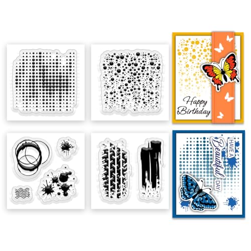 INFUNLY 4 Stück Mini Flecken Textur Clear Stamps 2.16" Kleine Druckmuster Silikon Clear Stamp Siegel Transparente Gummi Stempel Für Kartenherstellung DIY Scrapbooking Fotoalbum Journal Dekor INFUNLY 4 Stück Mini Flecken Textur Clear Stamps 2.16" Kleine Druckmuster Silikon Clear Stamp Siegel Transparente Gummi Stempel Für Kartenherstellung DIY Scrapbooking Fotoalbum Journal Dekor von INFUNLY