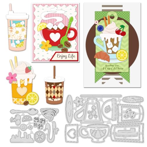 INFUNLY 5 Stück Stanzform für Trinkbecher Zum Basteln von Karten Milchteeglas Stanzformen Metall Stanzform für Kaffeetassen Stanzformen für Eisbecher Prägeschablonen Vorlage für DIY Scrapbooking Album INFUNLY 5 Stück Stanzform für Trinkbecher Zum Basteln von Karten Milchteeglas Stanzformen Metall Stanzform für Kaffeetassen Stanzformen für Eisbecher Prägeschablonen Vorlage für DIY Scrapbooking Album von INFUNLY