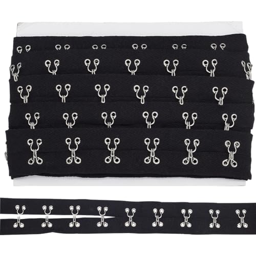 INFUNLY 5 Yard Paar Schwarzes Baumwollband Mit Haken Und Ösenbesatz Für BH Kleider Brautkostüme Nähen Quilten Korsetts Tanzen Brautkostüme Vorhänge Heimdekoration 0.75 ABSTÄNDE INFUNLY 5 Yard Paar Schwarzes Baumwollband Mit Haken Und Ösenbesatz Für BH Kleider Brautkostüme Nähen Quilten Korsetts Tanzen Brautkostüme Vorhänge Heimdekoration 0.75 ABSTÄNDE von INFUNLY