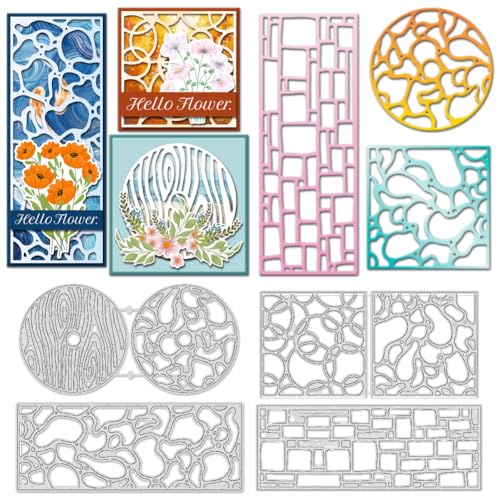 INFUNLY 6 Stück hohle geometrische Stanzformen für Kartenherstellung, Hintergrundrahmen, rechteckige Kreisrahmen, Metall-Stanzformen, Textur-Etiketten, Prägeschablone für DIY, Scrapbooking INFUNLY 6 Stück hohle geometrische Stanzformen für Kartenherstellung, Hintergrundrahmen, rechteckige Kreisrahmen, Metall-Stanzformen, Textur-Etiketten, Prägeschablone für DIY, Scrapbooking von INFUNLY