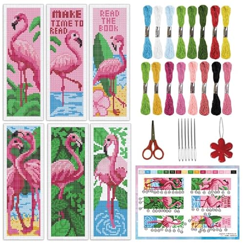 INFUNLY 6pcs Flamingo Kreuzstich Lesezeichen Set Rosa Handgefertigte Kreuzstich Lesezeichen Nehmen Sie Sich Zeit Zum Lesen DIY Kreuzstich Lesezeichen Set Mit Filz Zahnseide Auf Der Rückseite Anleitung INFUNLY 6pcs Flamingo Kreuzstich Lesezeichen Set Rosa Handgefertigte Kreuzstich Lesezeichen Nehmen Sie Sich Zeit Zum Lesen DIY Kreuzstich Lesezeichen Set Mit Filz Zahnseide Auf Der Rückseite Anleitung von INFUNLY
