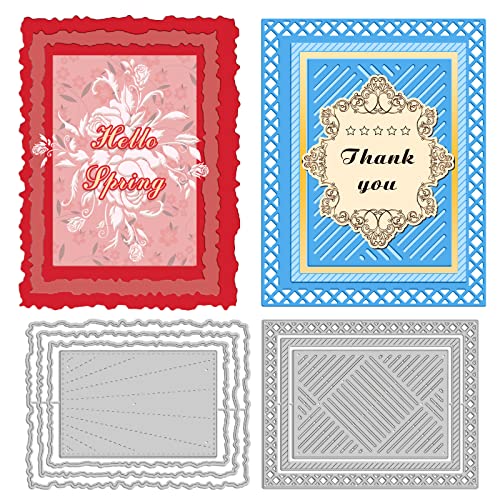 INFUNLY 7 STÜCKE Rechteckige Rahmen Stanzformen Hintergrund Metall Stanzungen Für Die Kartenherstellung Gitter Hintergrund Stanzungen Spitzenrand Prägeschablone Schablone Für DIY Craft Scrapbooking INFUNLY 7 STÜCKE Rechteckige Rahmen Stanzformen Hintergrund Metall Stanzungen Für Die Kartenherstellung Gitter Hintergrund Stanzungen Spitzenrand Prägeschablone Schablone Für DIY Craft Scrapbooking von INFUNLY