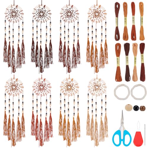 INFUNLY 8 Set DIY Rattan Mini Traumfänger Set für Anfänger Kleines Traumfänger Starter Set Mit Anleitung Braunes Traumfänger Set In Großpackung Basteln Sie Ihr Eigenes Traumfänger Set für Tasche Heim INFUNLY 8 Set DIY Rattan Mini Traumfänger Set für Anfänger Kleines Traumfänger Starter Set Mit Anleitung Braunes Traumfänger Set In Großpackung Basteln Sie Ihr Eigenes Traumfänger Set für Tasche Heim von INFUNLY