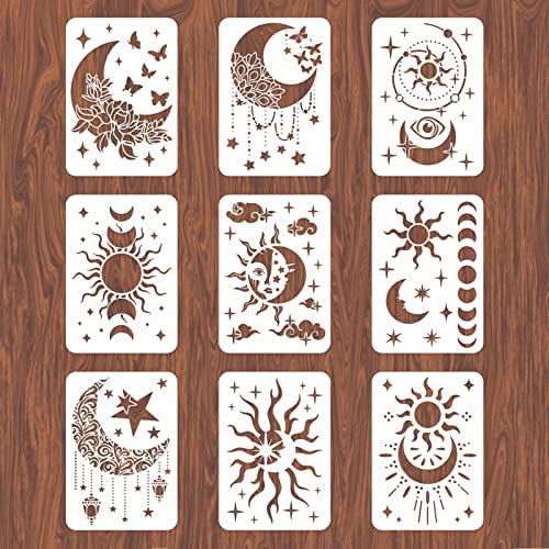 INFUNLY 9 Stück/Set Wandschablonen zum Malen wiederverwendbar Stern Mond Fliesenschablone 30,5 x 20,3 cm Wände Betonboden Schablonen zum Malen Terrasse Wand Zement Badezimmer Boden Möbel INFUNLY 9 Stück/Set Wandschablonen zum Malen wiederverwendbar Stern Mond Fliesenschablone 30,5 x 20,3 cm Wände Betonboden Schablonen zum Malen Terrasse Wand Zement Badezimmer Boden Möbel von INFUNLY