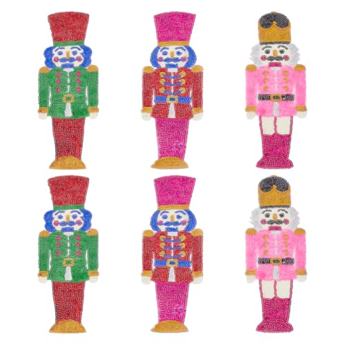 INFUNLY 9 Stück Nussknacker Pailletten Aufnäher Applikation Bunte Bügelaufnäher Stickerei Aufnäher Zum Aufnähen Pailletten Applikation Mit 3 Stilen Dekorative Aufnäher Pailletten Stoffaufnäher Für Kle INFUNLY 9 Stück Nussknacker Pailletten Aufnäher Applikation Bunte Bügelaufnäher Stickerei Aufnäher Zum Aufnähen Pailletten Applikation Mit 3 Stilen Dekorative Aufnäher Pailletten Stoffaufnäher Für Kle von INFUNLY