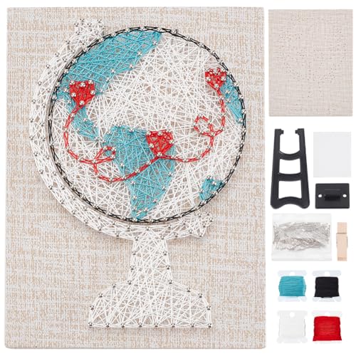 INFUNLY DIY Globus String Art 3D World String Art Kits Für Erwachsene 8x6 Strings Of The Art Einfach Zu Machendes DIY Nail String Art Kit Für Anfänger Mit Anleitung Für Heimwanddekoration Studenten F INFUNLY DIY Globus String Art 3D World String Art Kits Für Erwachsene 8x6 Strings Of The Art Einfach Zu Machendes DIY Nail String Art Kit Für Anfänger Mit Anleitung Für Heimwanddekoration Studenten F von INFUNLY