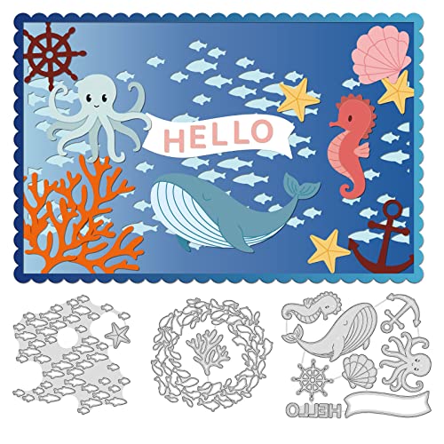 INFUNLY Metallstanzformen Für Meerestiere, Seesterne, Seepferdchen, Korallen, Stanzformen Für Die Kartenherstellung, Scrapbooking, Basteln, Album, Papier, Kartendekoration INFUNLY Metallstanzformen Für Meerestiere, Seesterne, Seepferdchen, Korallen, Stanzformen Für Die Kartenherstellung, Scrapbooking, Basteln, Album, Papier, Kartendekoration von INFUNLY