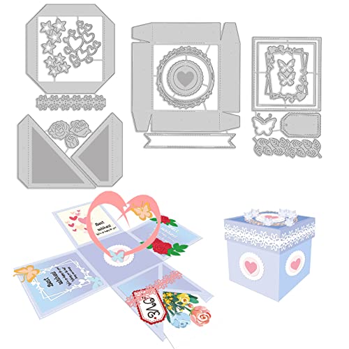 INFUNLY Pop-Up-3D-Box, Gestanzte Metall-Papier-Stanzformen, Schablonen, Hochzeit, Pralinenschachtel, Stanzform Für DIY Scrapbooking, Dekorative Prägung, DIY-Papierkarten INFUNLY Pop-Up-3D-Box, Gestanzte Metall-Papier-Stanzformen, Schablonen, Hochzeit, Pralinenschachtel, Stanzform Für DIY Scrapbooking, Dekorative Prägung, DIY-Papierkarten von INFUNLY