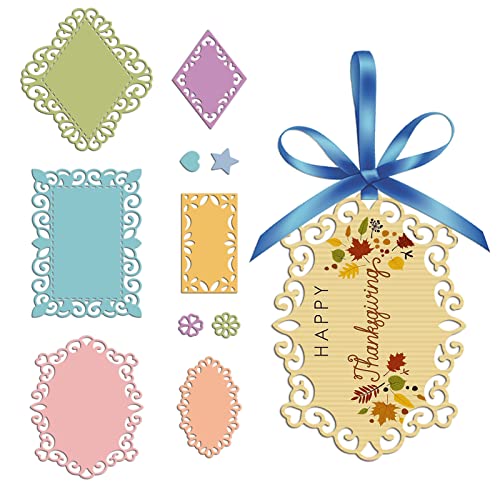 INFUNLY Spitzenblumen-Stanzformen Spitzenrahmenrandstanzungen Hintergrundschicht-Metallpräge-Schnittschablonen für die Herstellung von Hochzeitskarten Heimwerken Scrapbooking Basteln INFUNLY Spitzenblumen-Stanzformen Spitzenrahmenrandstanzungen Hintergrundschicht-Metallpräge-Schnittschablonen für die Herstellung von Hochzeitskarten Heimwerken Scrapbooking Basteln von INFUNLY